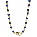 18" Blue CZ Bezel Charm Bar Chain