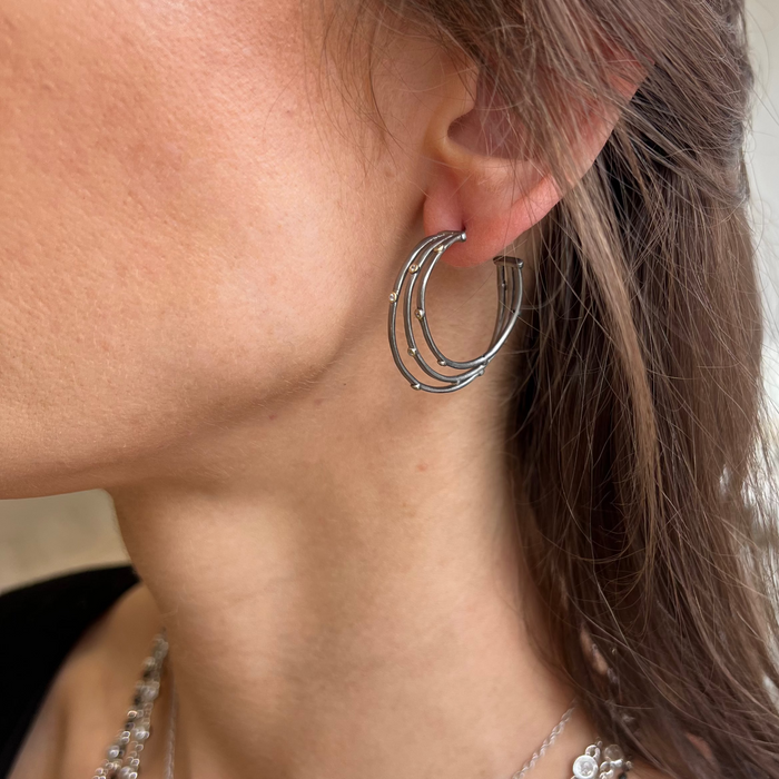 Signature Cityscape Wire Hoop Earrings