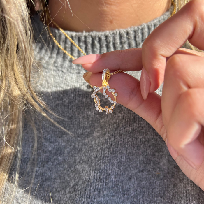 Midnight Pavé Roped Pendant Necklace