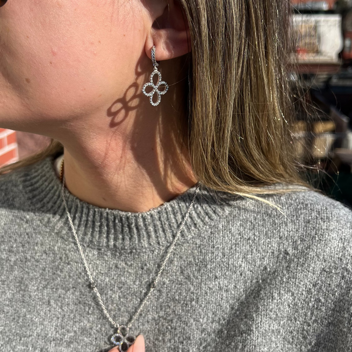 Signature Pointed Clover Drop Earrings