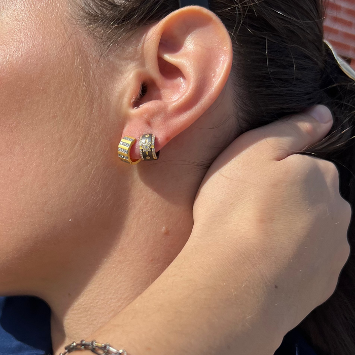 Celestial Huggy Hoop Earrings
