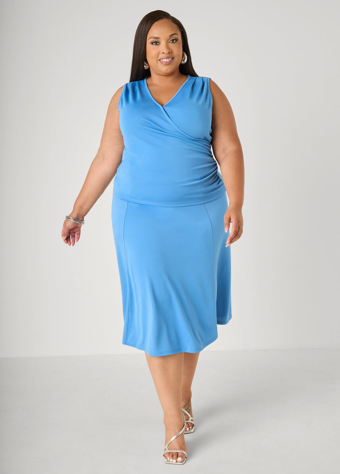 A Line Midi Knit Skirt