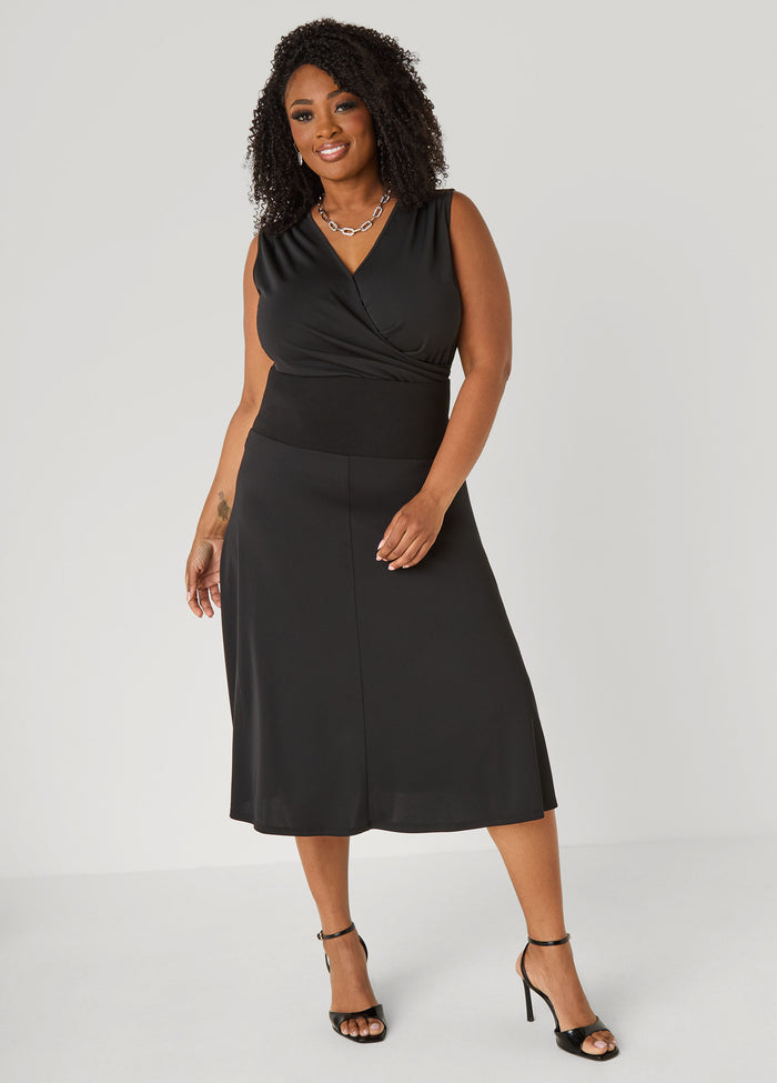 A Line Midi Knit Skirt