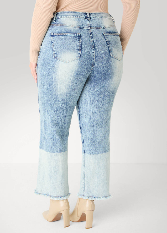 Acid Wash Bootcut Jeans