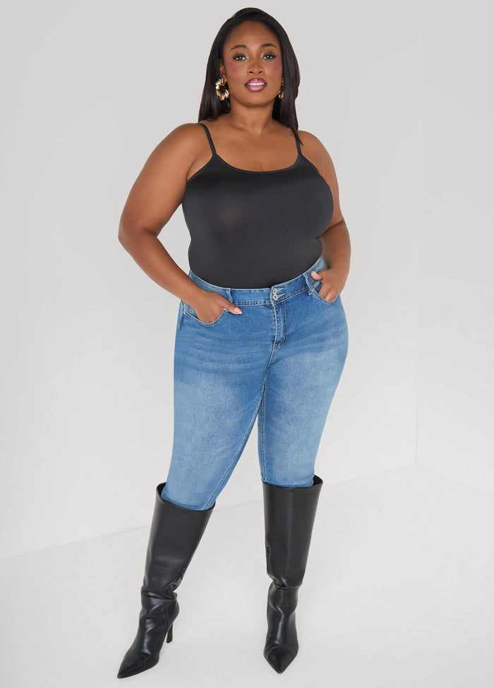 Adjustable Stretch Knit Cami Top