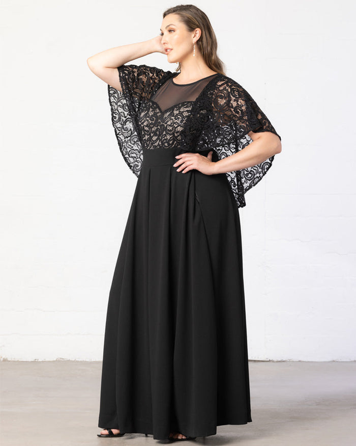 Alluring Sequins Lace Paneled Jumpsuit