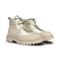 Andanines Cream Quilt Zipper Bootie