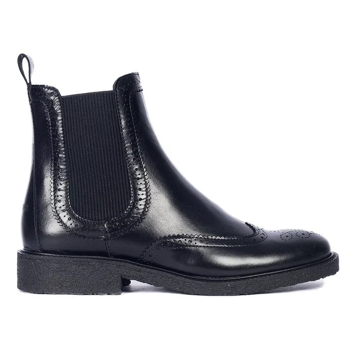 Angulus Black Wingtip Bootie