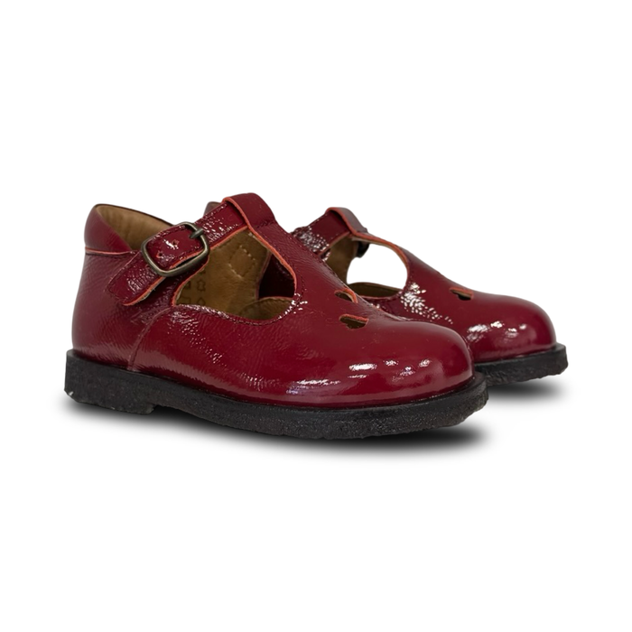 Angulus Cranberry Patent Hearts Vintage T-Bar