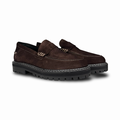 Angulus Dark Brown Penny Loafer With Contrast Stitching
