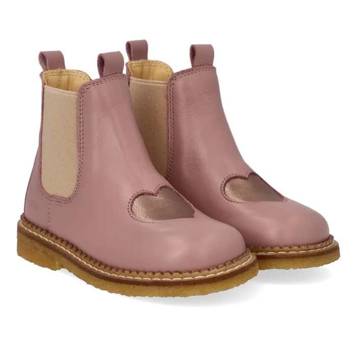 Angulus Rose Chelsea Bootie With Heart