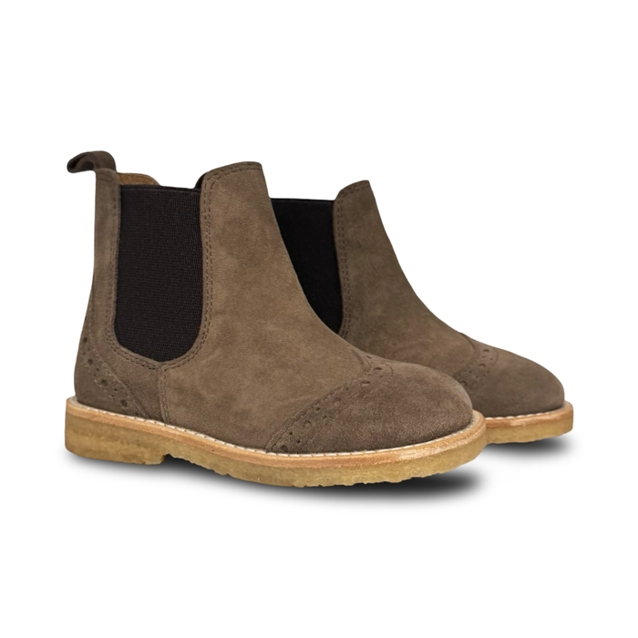 Angulus Taupe Suede Chelsea Bootie