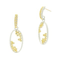 Platinumand14KGoldonSterlingSilver Armor of Hope Small Open Oval Hoop Earrings FR Vault EARRING