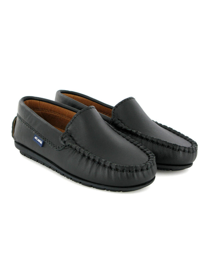 Atlanta Black Plain Vamp Loafer