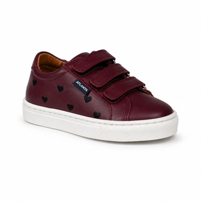 Atlanta Burgundy Black Heart Sneaker