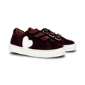 Atlanta Burgundy Velvet Heart Sneaker