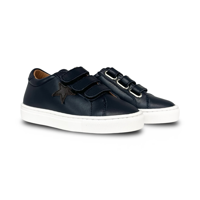 Atlanta Navy Brown Star Three Velcro Sneaker