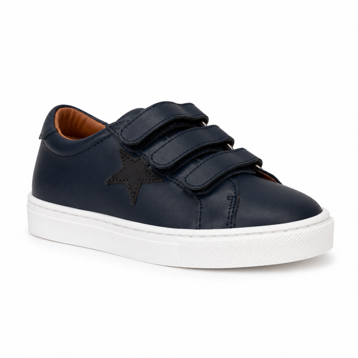 Atlanta Navy Brown Star Three Velcro Sneaker
