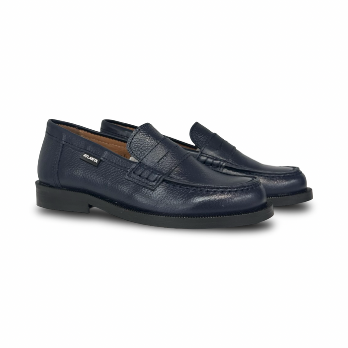 Atlanta Navy Grainy College loafer