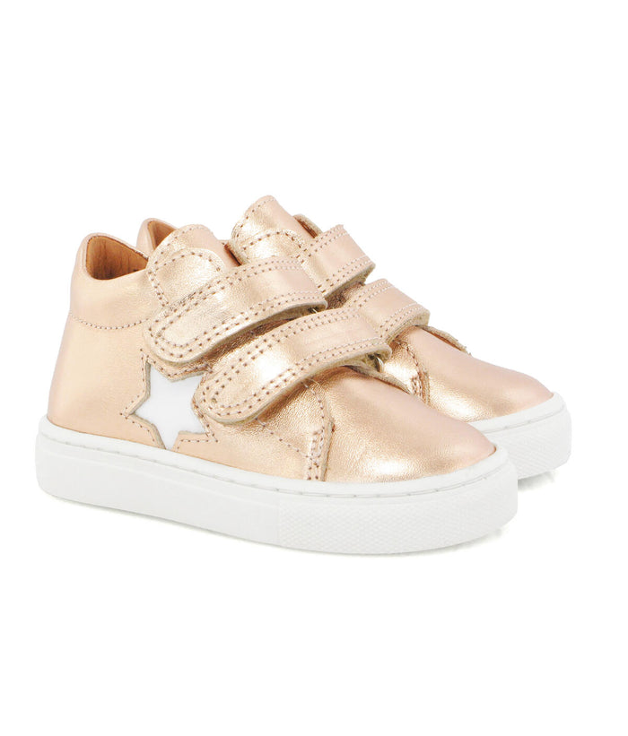 Atlanta Rosegold Metalic With White Star Baby Sneaker