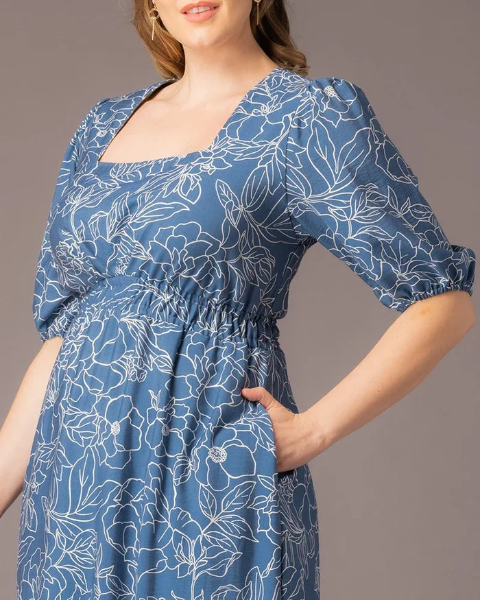 Bailey Floral Square Neck Midaxi Dress