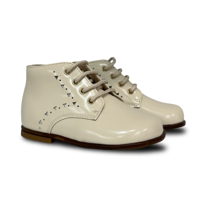 Beberlis Beige Lace-up Baby Bootie