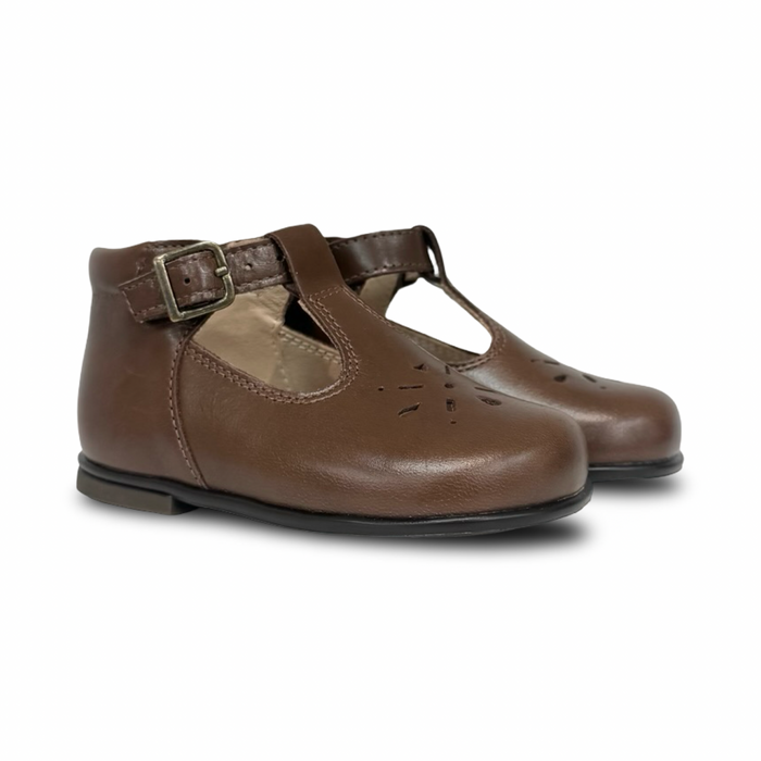 Beberlis Brown Alexis Baby T-Strap