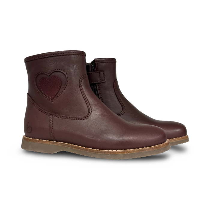 Beberlis Burgundy Heart Bootie