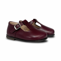 Beberlis Burgundy Scalloped T-Bar