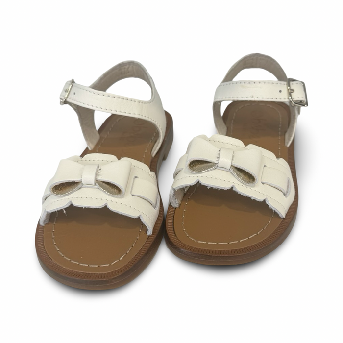 Beberlis Cream Bow Girl Sandal
