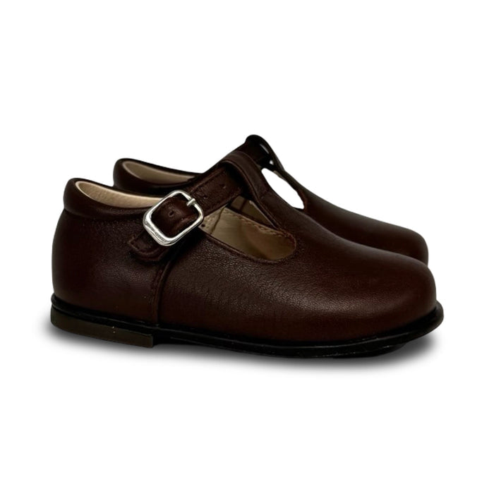 Beberlis Dark Brown Baby T Strap