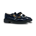 Beberlis Navy Wingtip Double School T-Strap