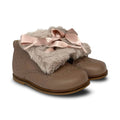 Beberlis Old Rose Lace up Baby Bootie