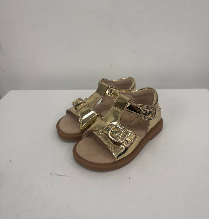 Beberlis Platinum T-Strap Open Sandal
