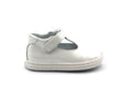 Beberlis White Patent Velcro T-strap