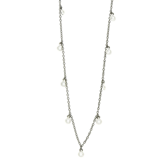 Bezel Droplet Strand Necklace - FREIDA ROTHMAN