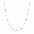 Bezel Set Station Necklace