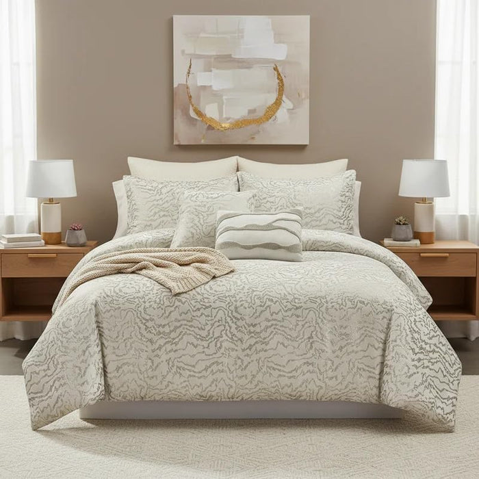 Botanical Wave Effect 5 Piece Comforter Set