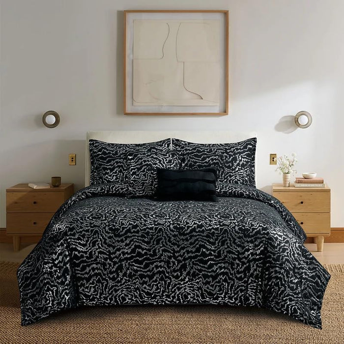 Botanical Wave Effect 5 Piece Comforter Set