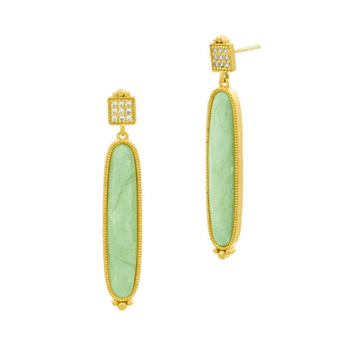 Amazonian Allure Stone Drop Earrings - FREIDA ROTHMAN