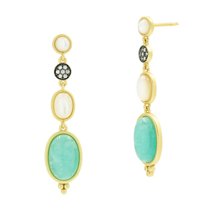 Touch of Turquoise Gradient Drop Earring Brooklyn Coast EARRING