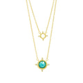 Amazonian Allure Turquoise Double Drop Necklace - FREIDA ROTHMAN