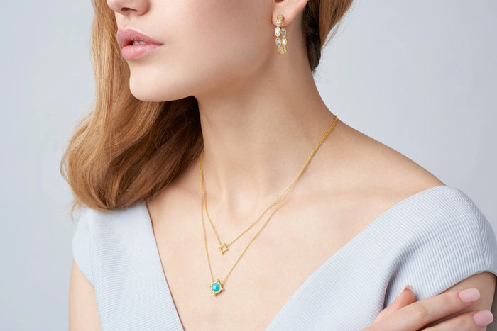 Amazonian Allure Turquoise Double Drop Necklace - FREIDA ROTHMAN