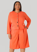 Button Detailed Crepe Jacket