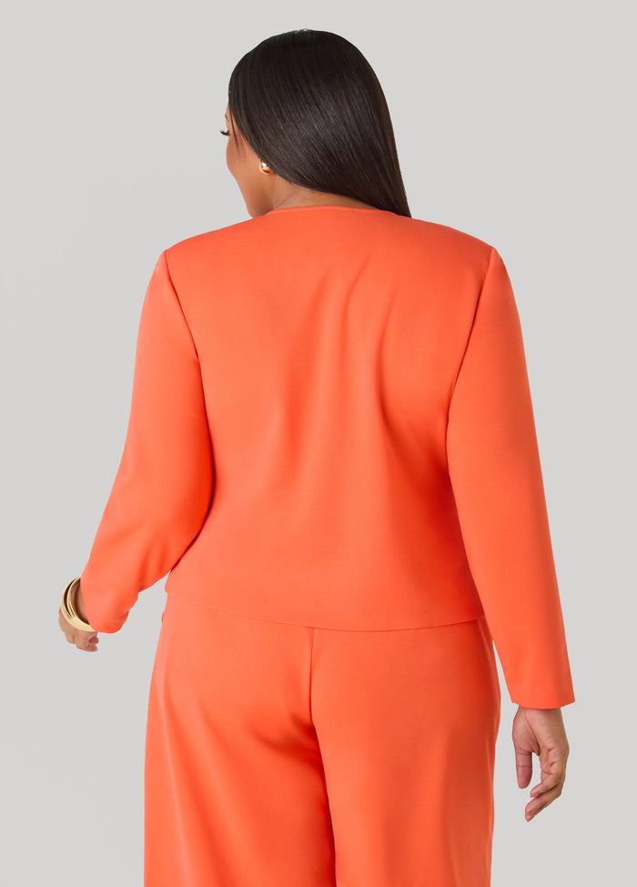 Button Detailed Crepe Jacket