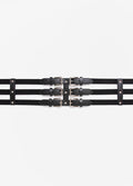 Caged Buckled Stretch Belt