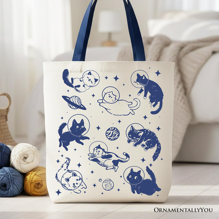 Cats In Space Canvas Tote Bag