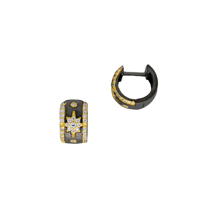 Celestial Huggy Hoop Earrings