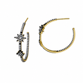 Celestial Pavé Station Hoops