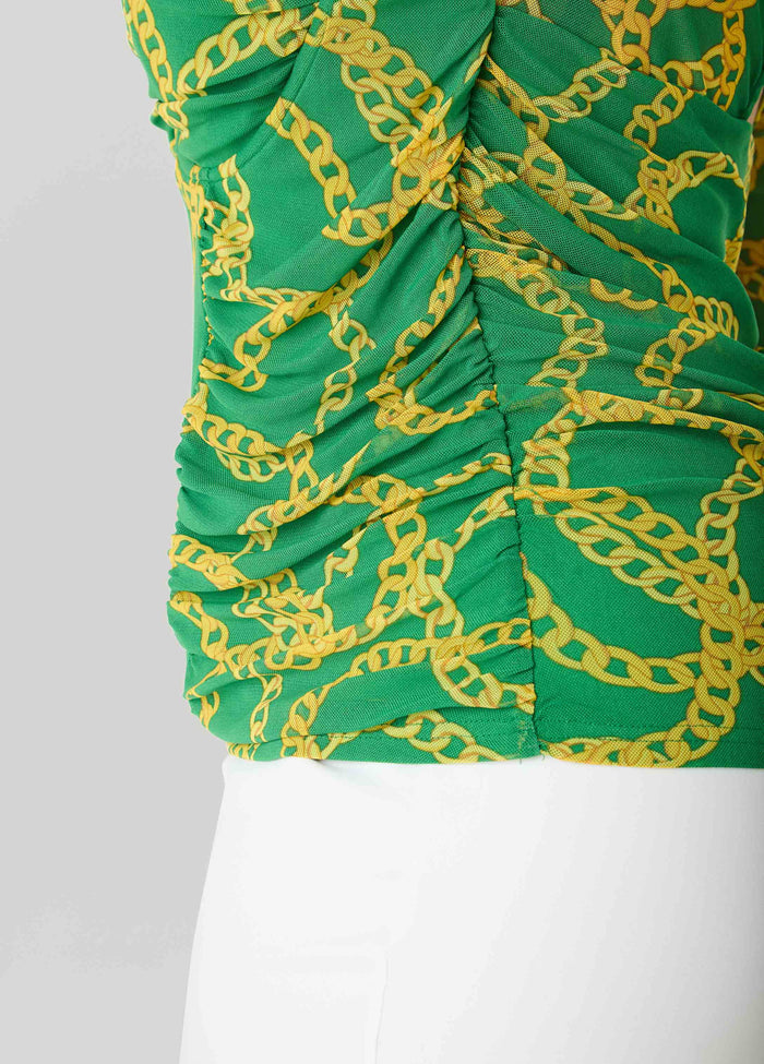 Chain Print Bustier Top